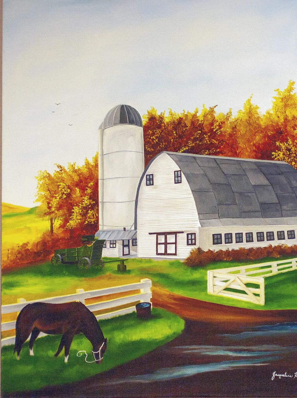 Horse and Barn
