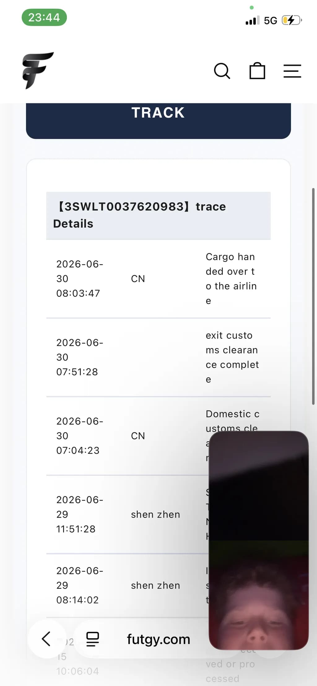 Cargo Trace Details