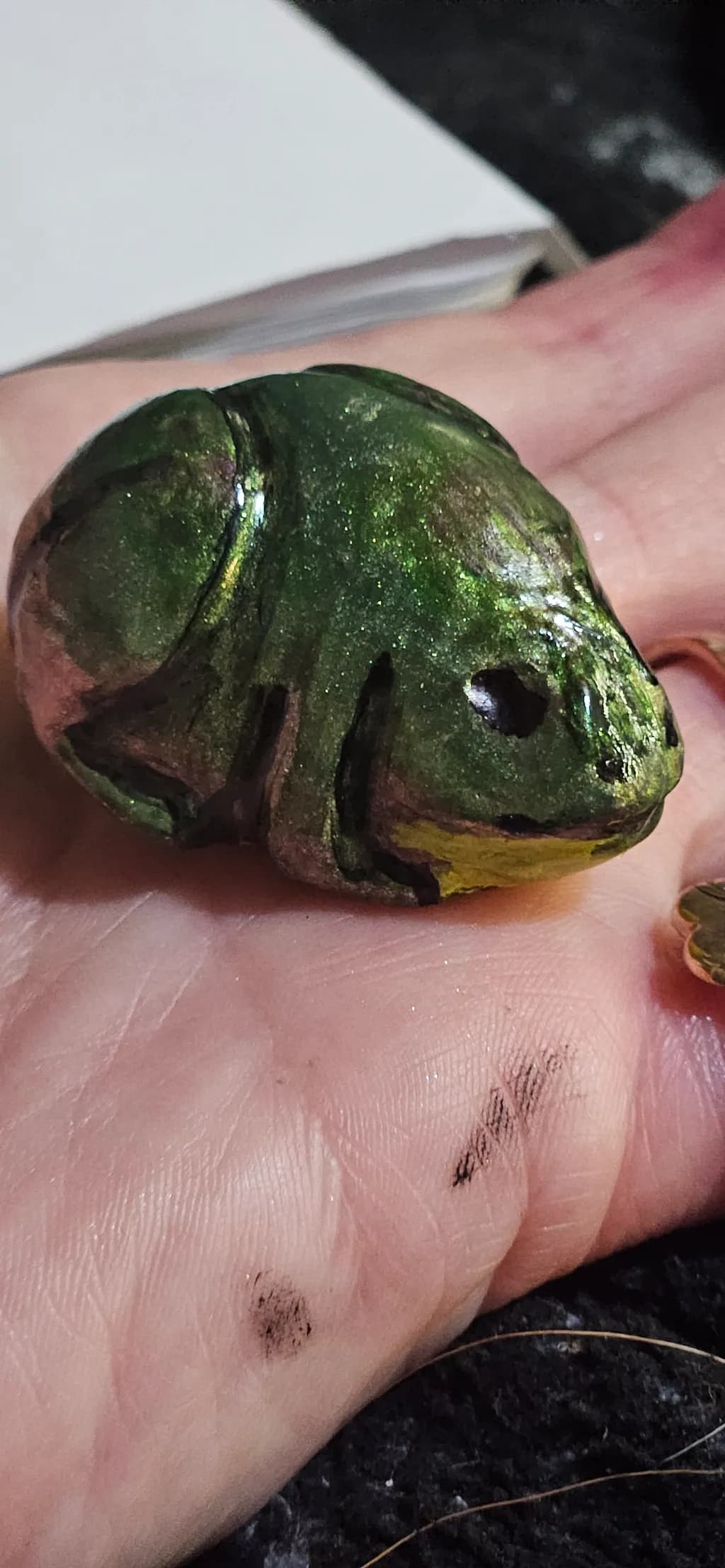 Glazed Frog Figurine