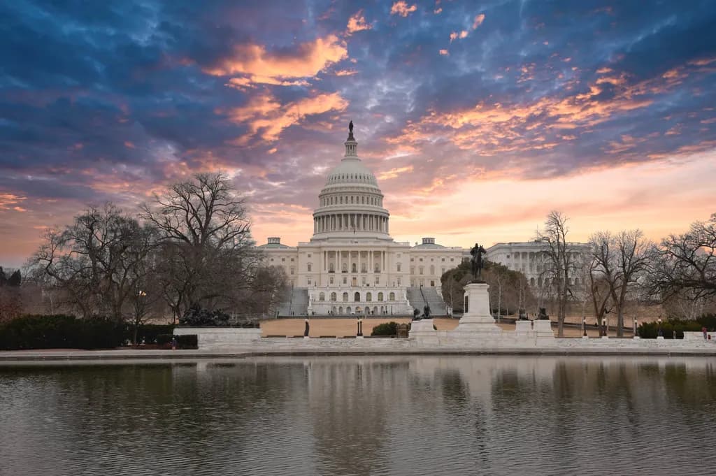 Capitol Sunset Reflection