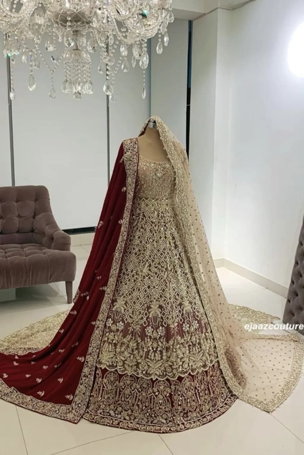 Regal Embroidery Gown