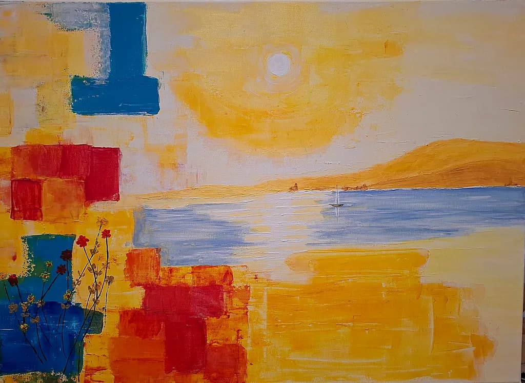 Coastal Sunset Reflection