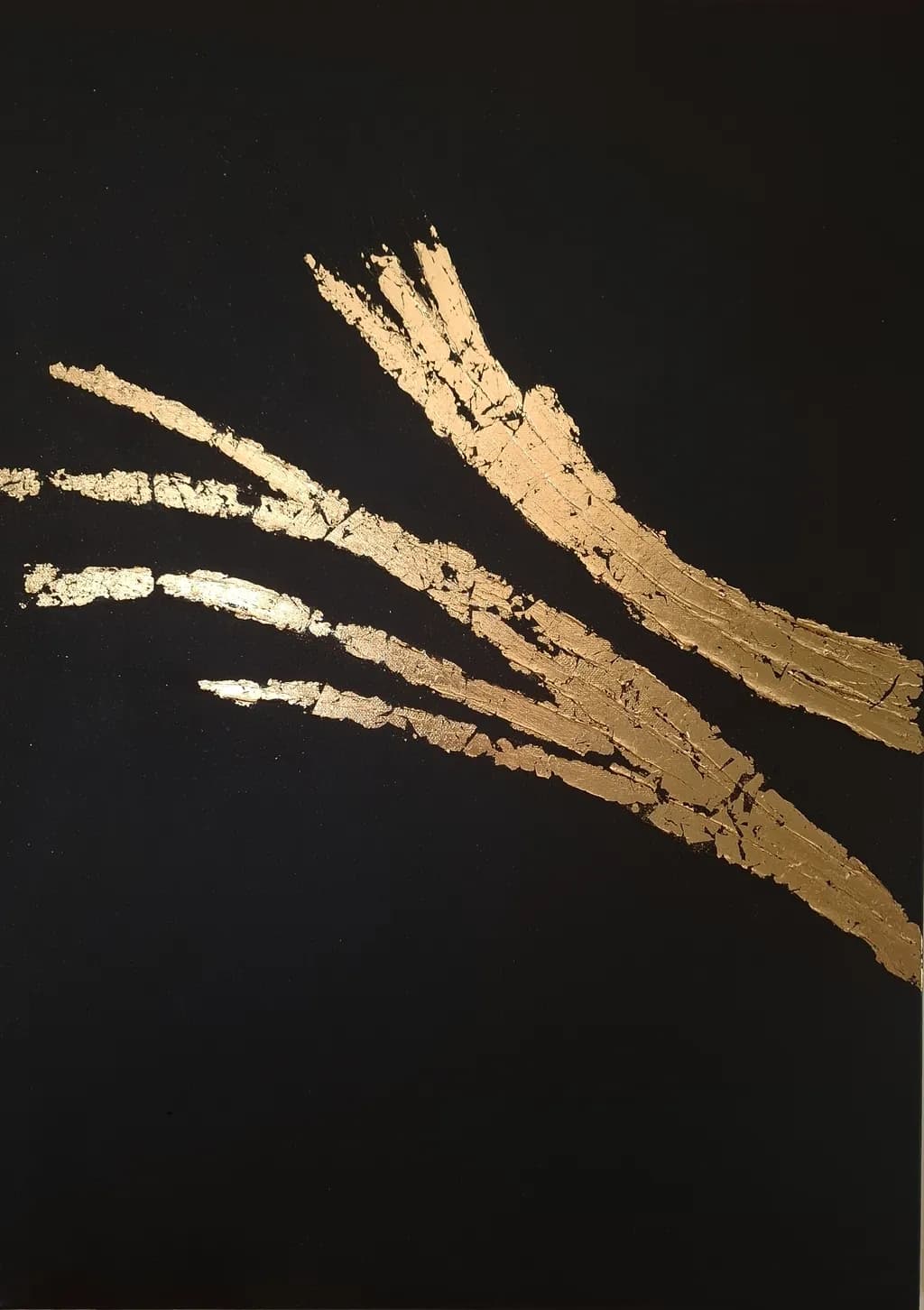 Gold Streaks on Black