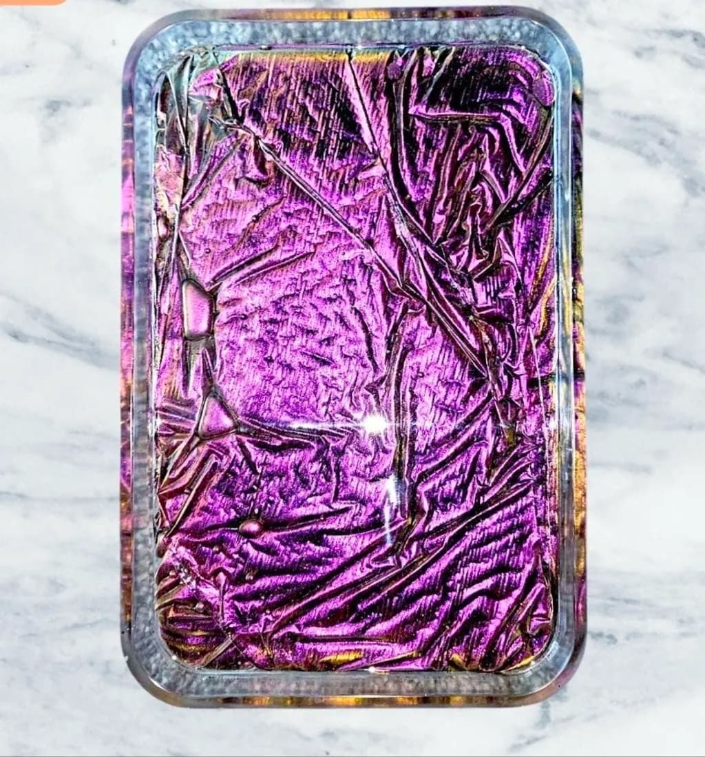 Purple Foil Container