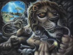 Larry the Smoking Lion