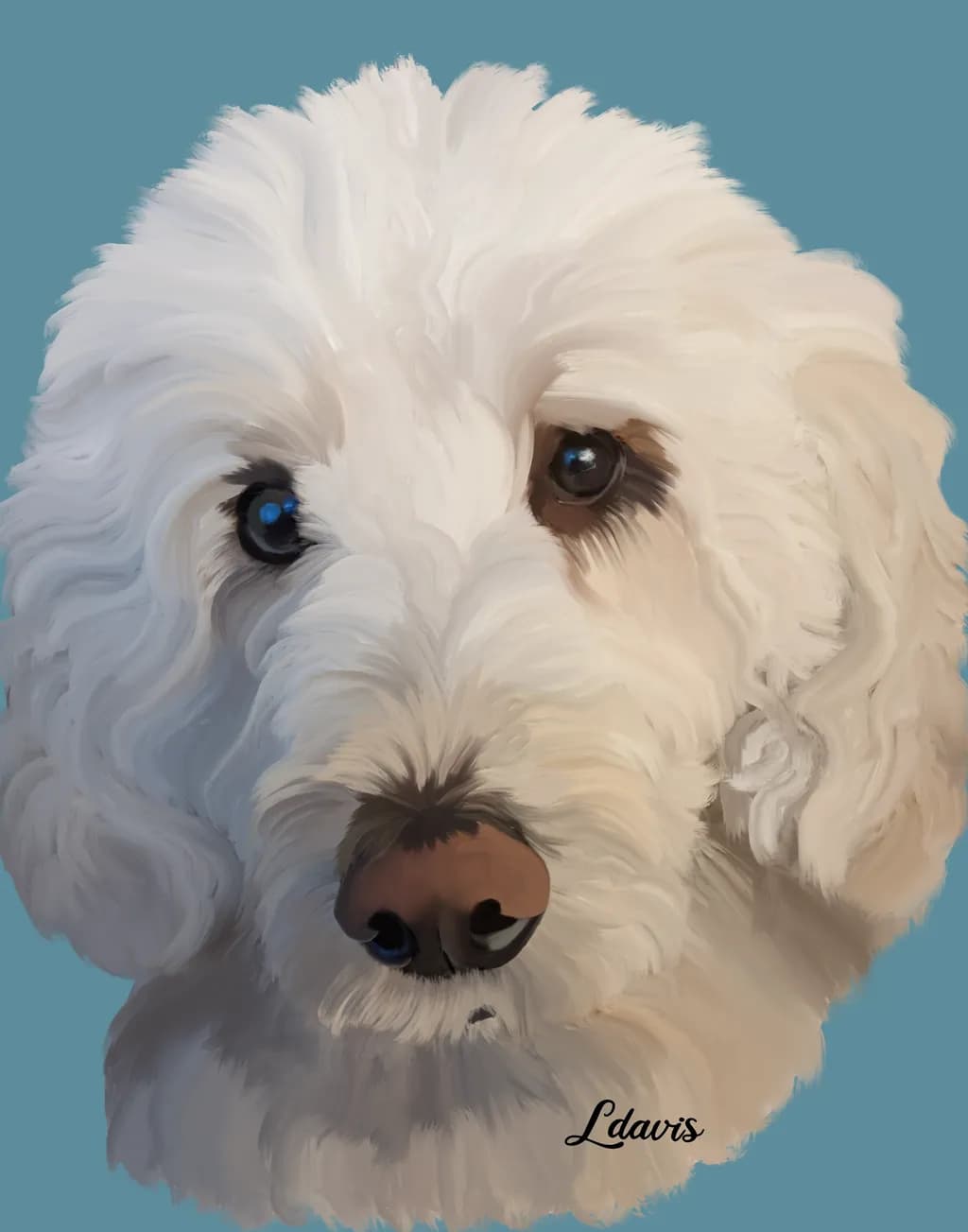 White Dog Portrait