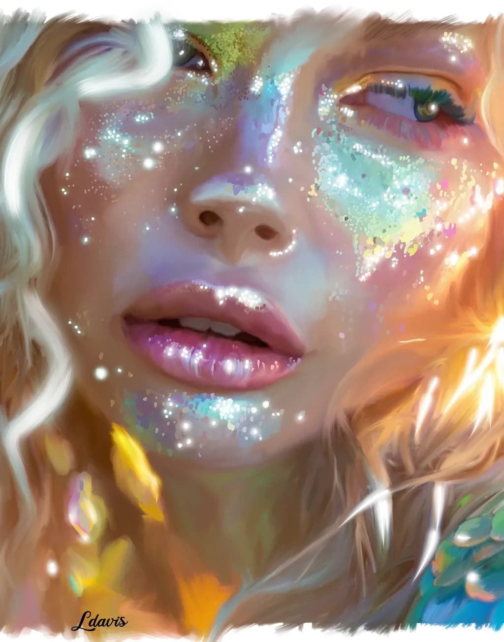 Glittered Face Glow