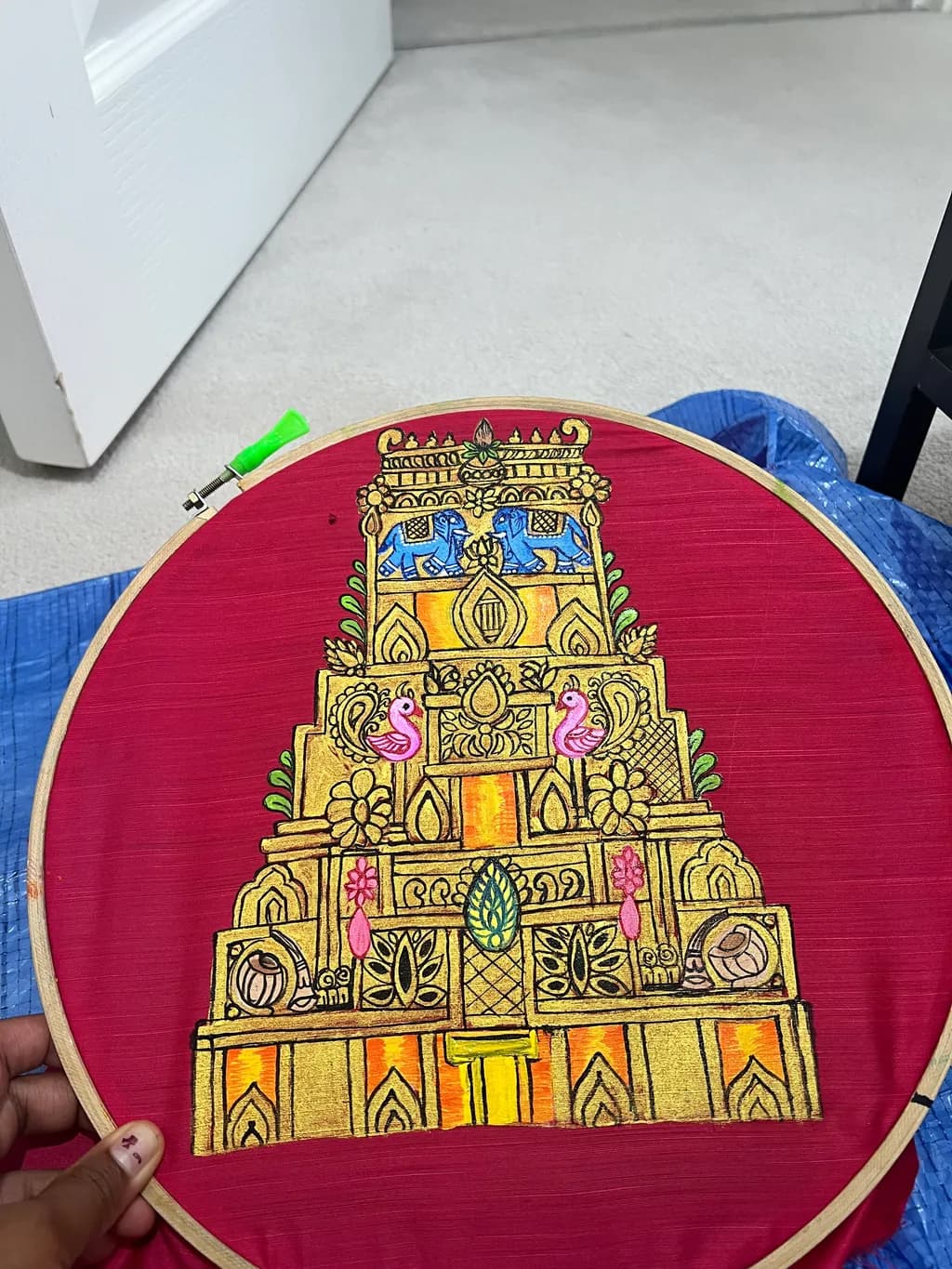 Temple Panel Embroidery