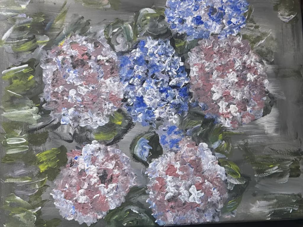 Textured Hydrangea Blooms