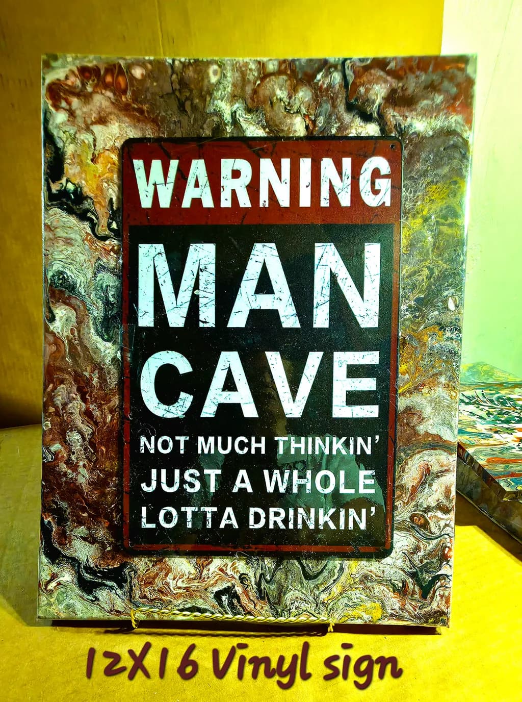 Man Cave Warning Sign