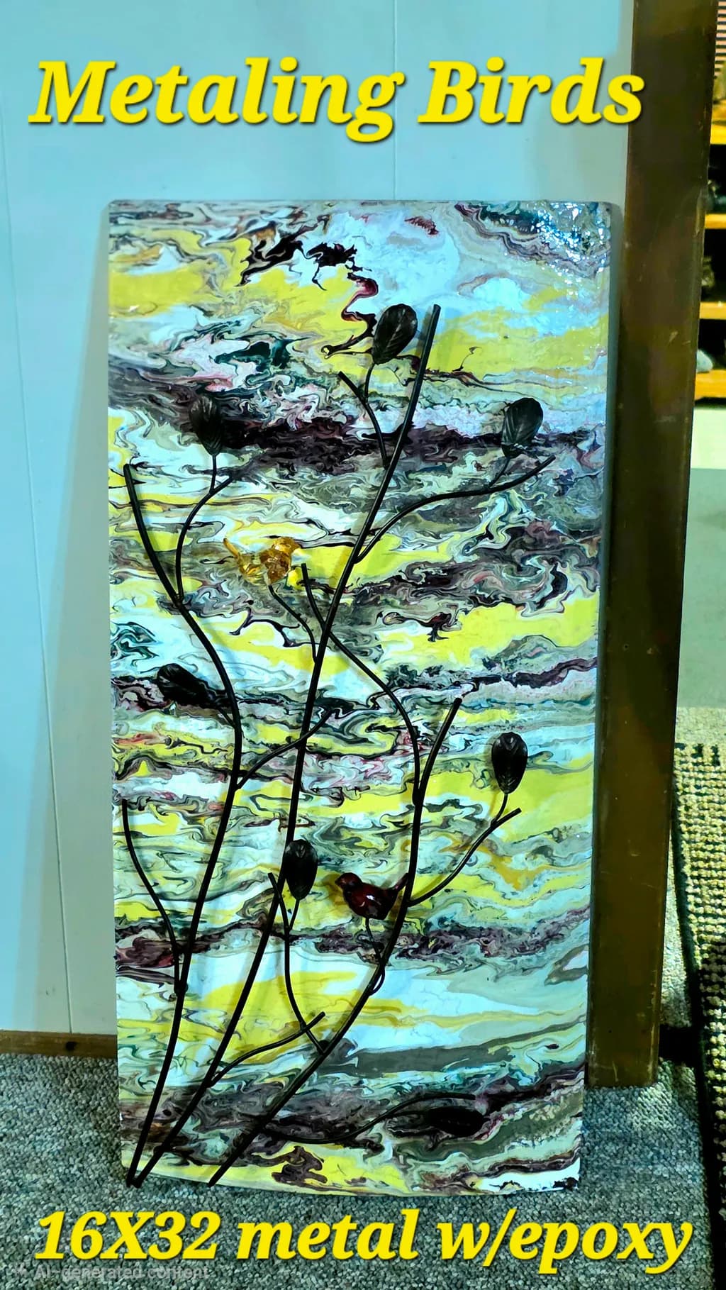 Metal Birds Sculpture