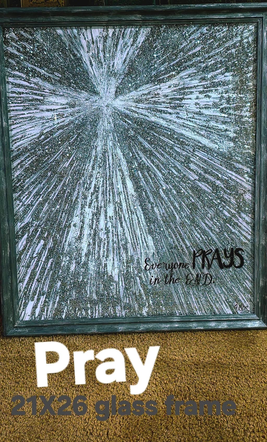 Prayer Radiance Glass Artwork