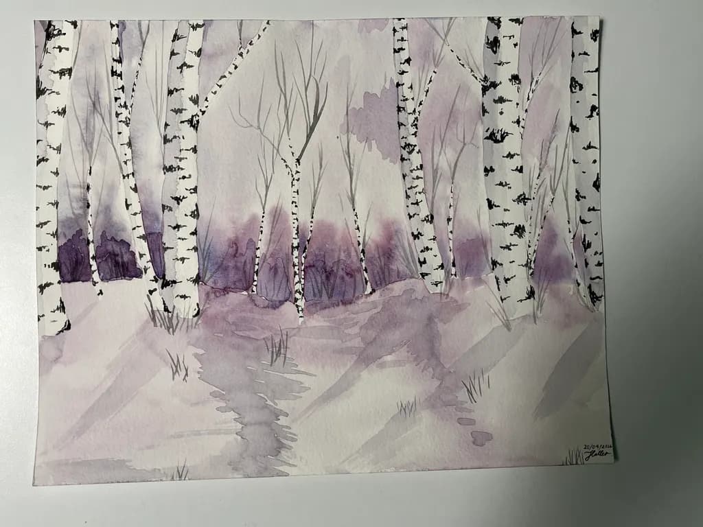 Lavender Birches