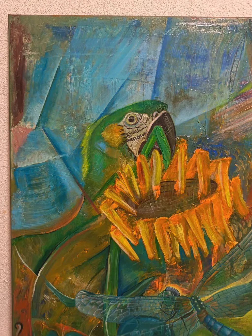 Parrot and Sunflower