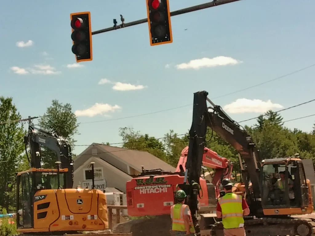 Construction Excavators and Workers