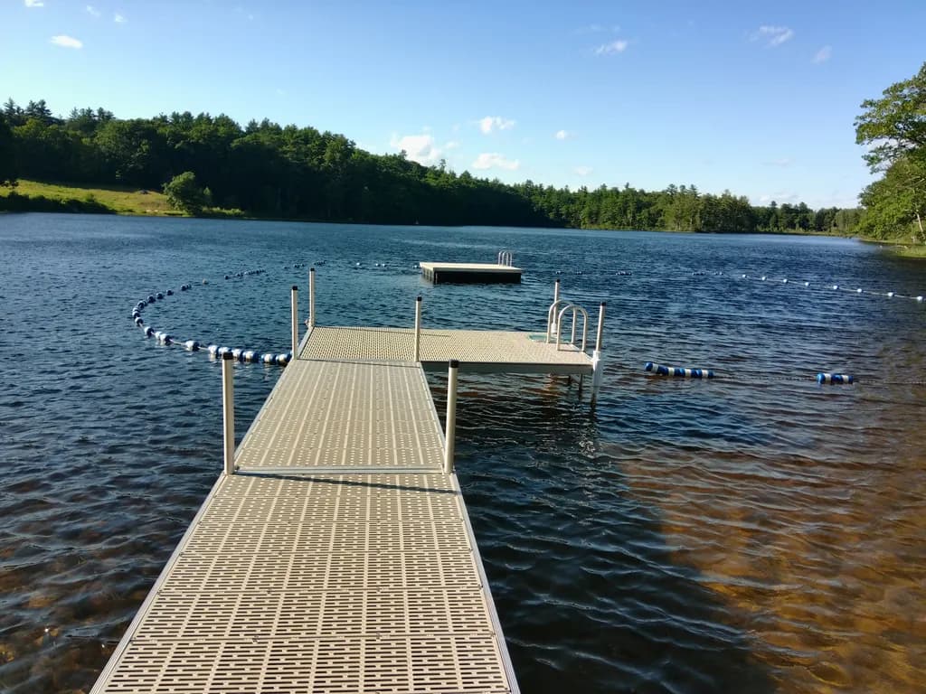 Sunlit Lake Dock