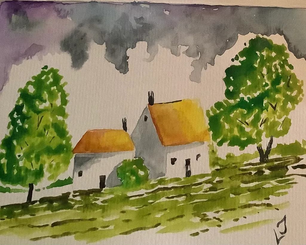 Stormy Cottage Hillside