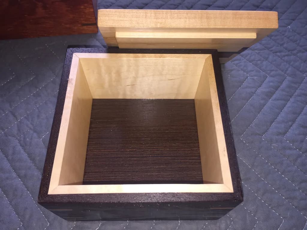 Two-Tone Wooden Keepsake Box