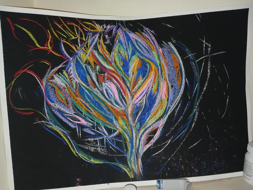 Colorful Flame Burst