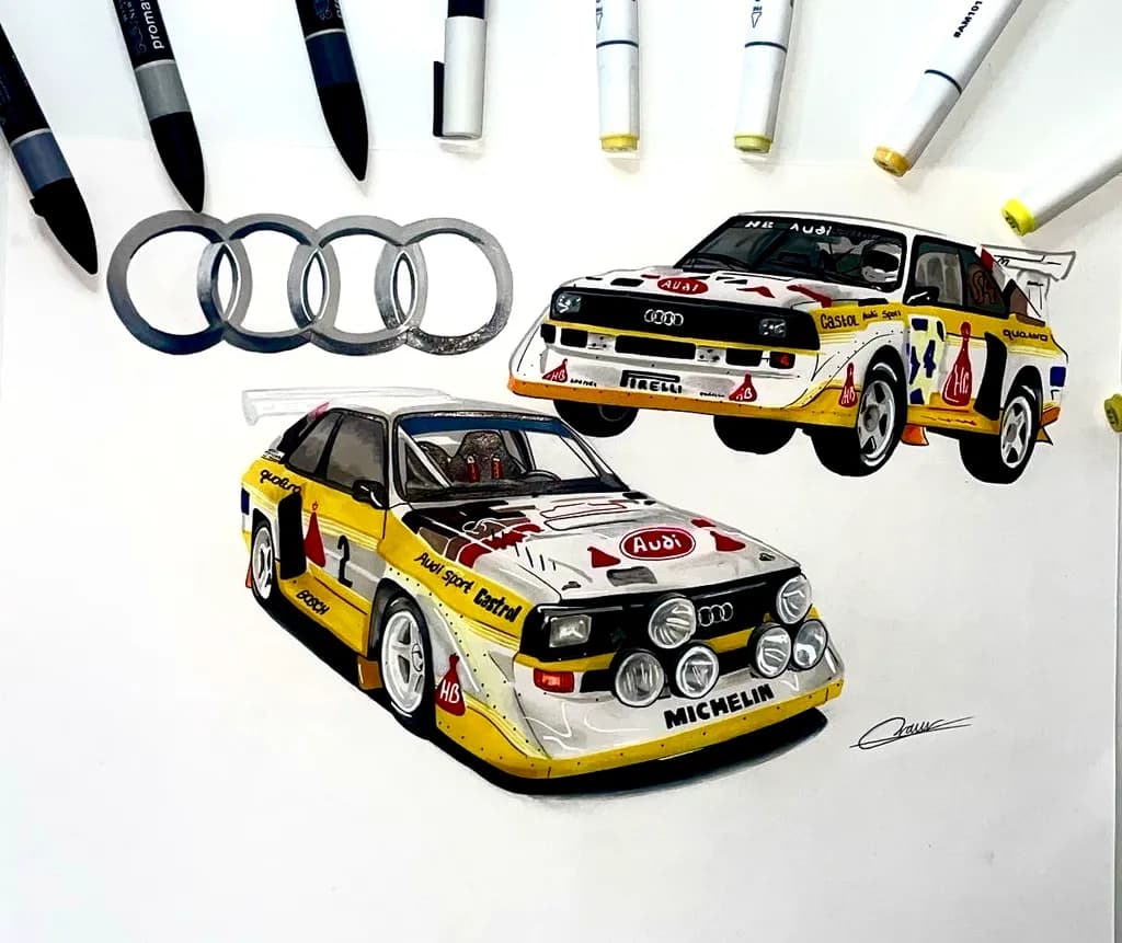 Audi Quattro Rally Icons