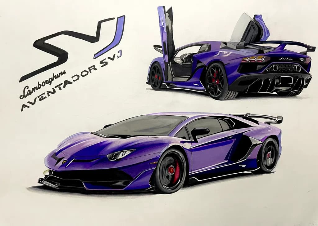 Lamborghini Aventador SVJ Purple Edition
