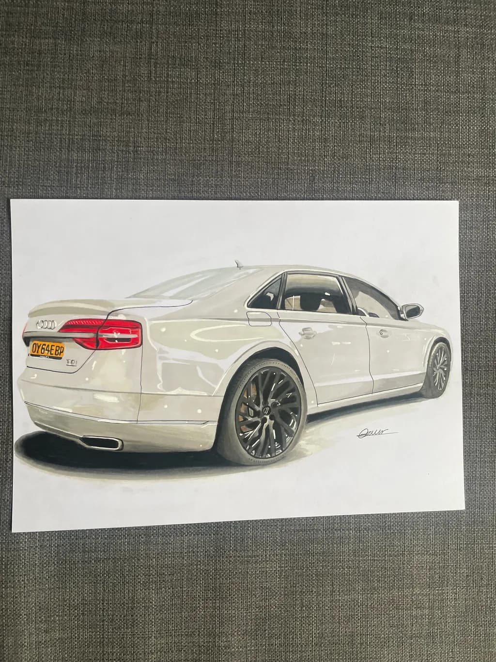 Silver Audi A8 Perspective