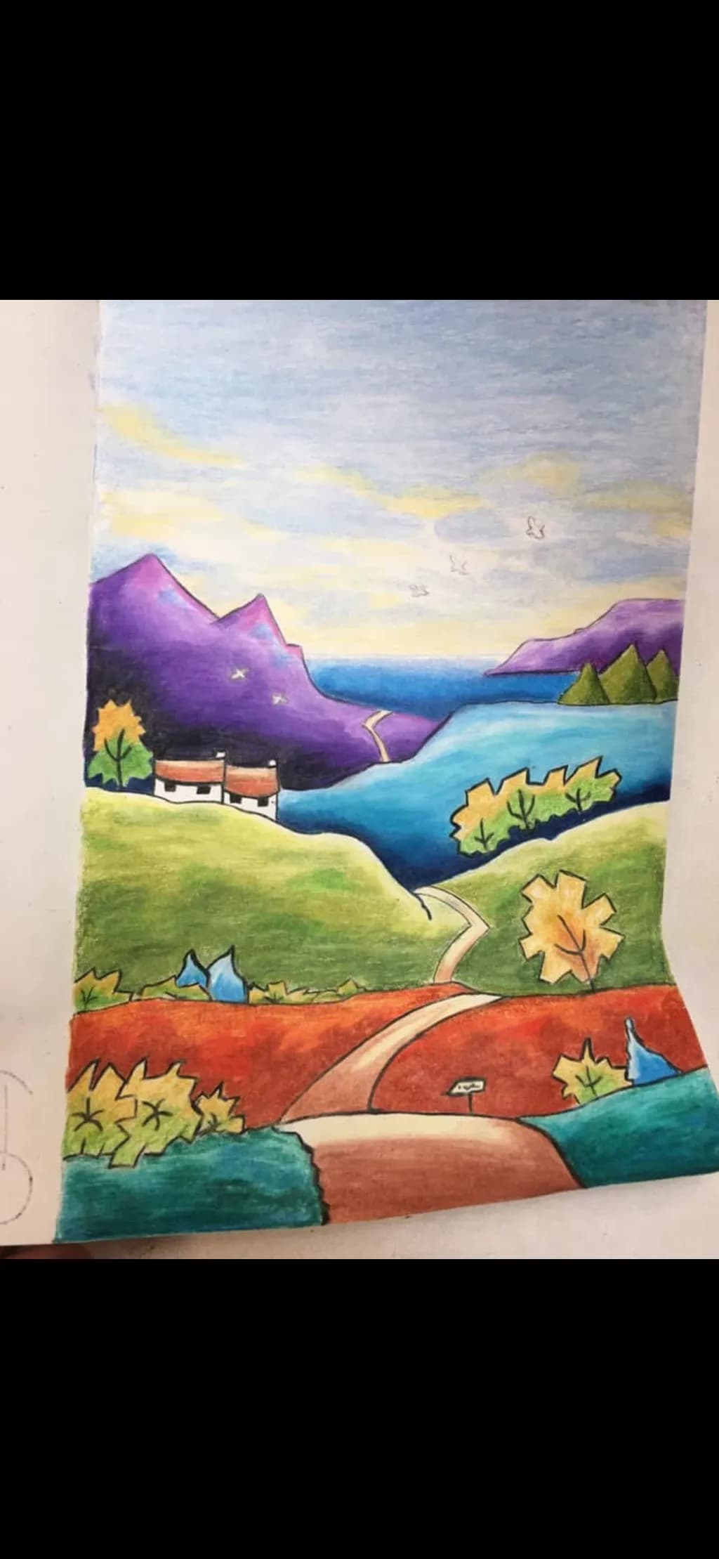 Colorful Countryside Path