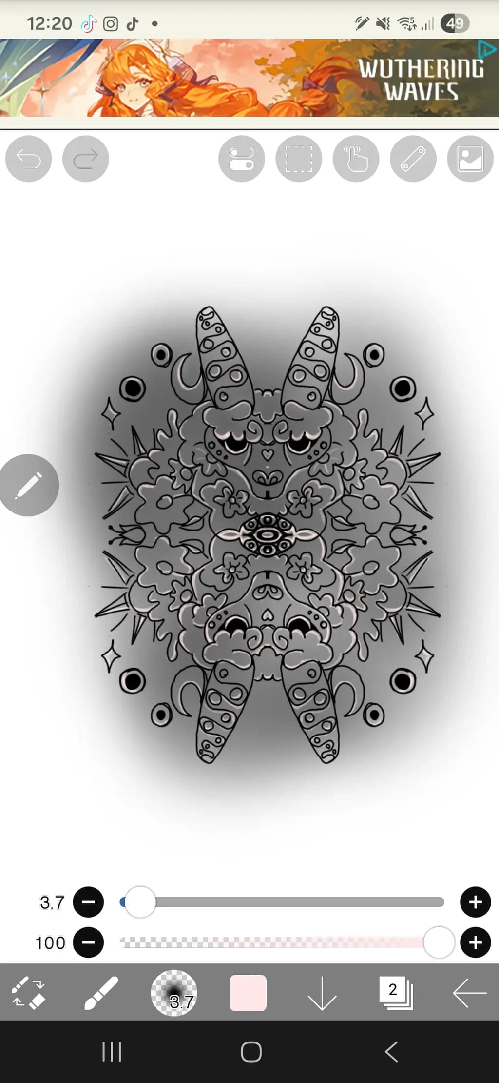 Horned Bloom Mandala