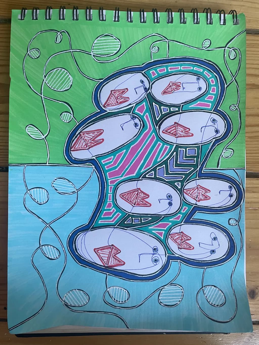 Abstract Faces in Flow