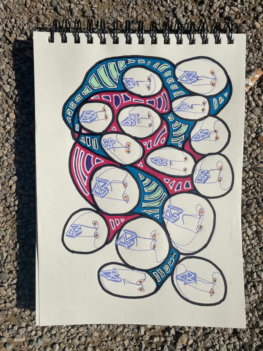 Abstract Faces Cluster