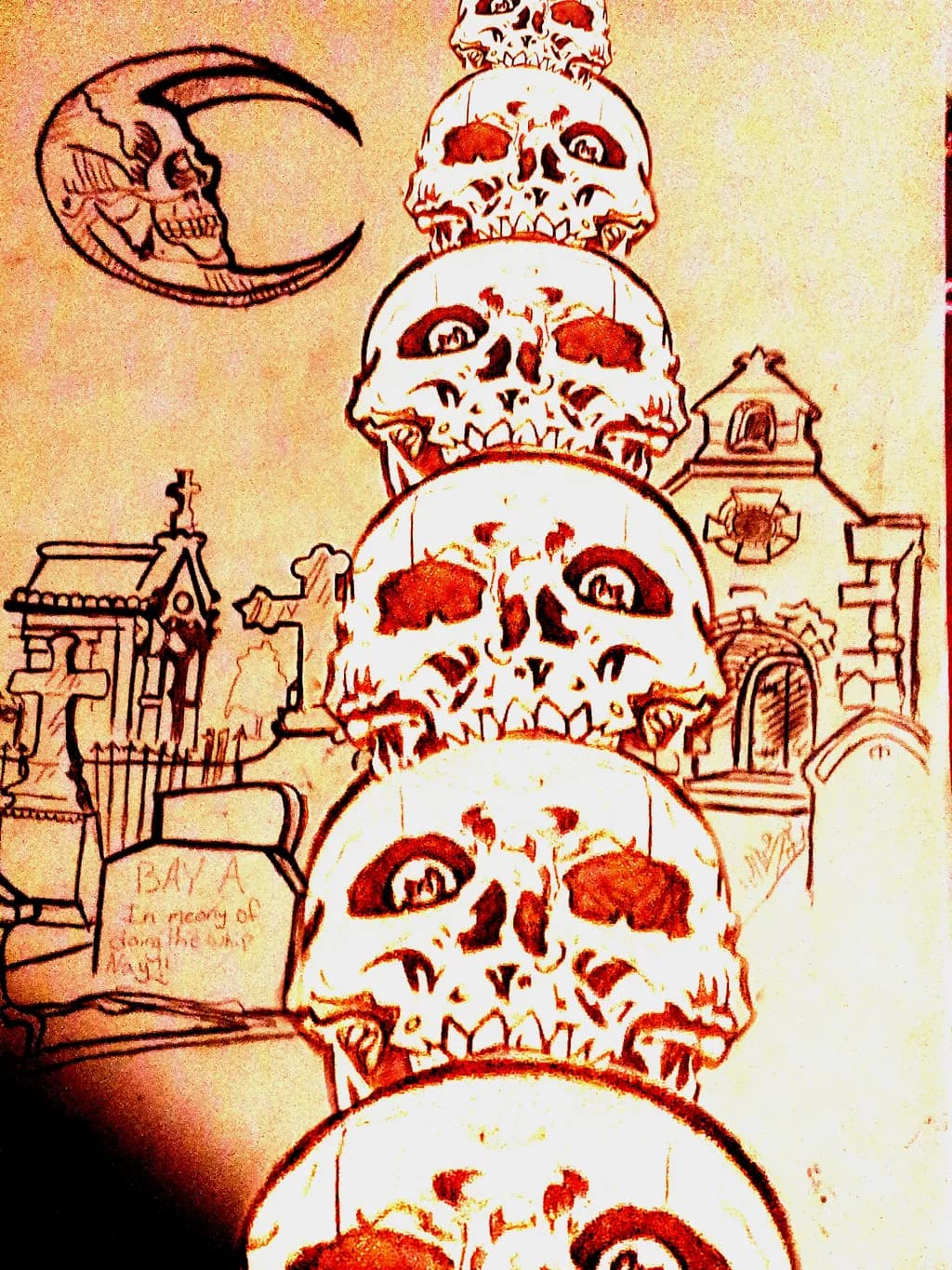 Skulls and Graveyard Moon