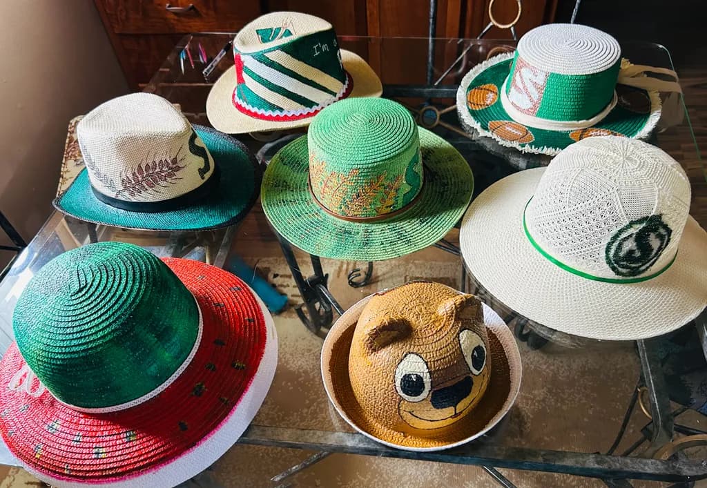 Colorful Woven Hats Collection