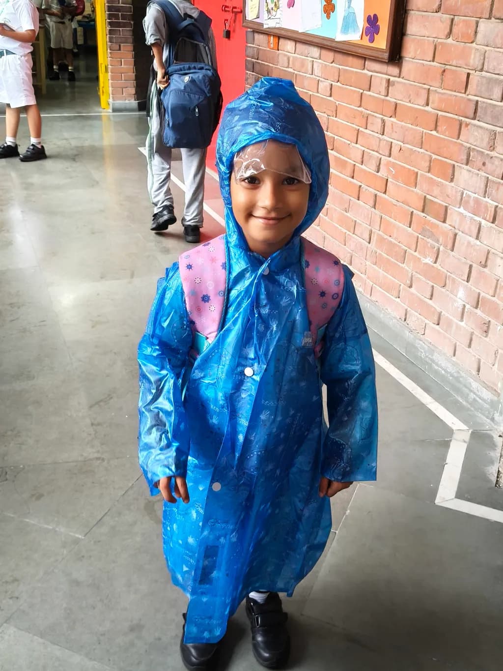 Blue Raincoat Smile