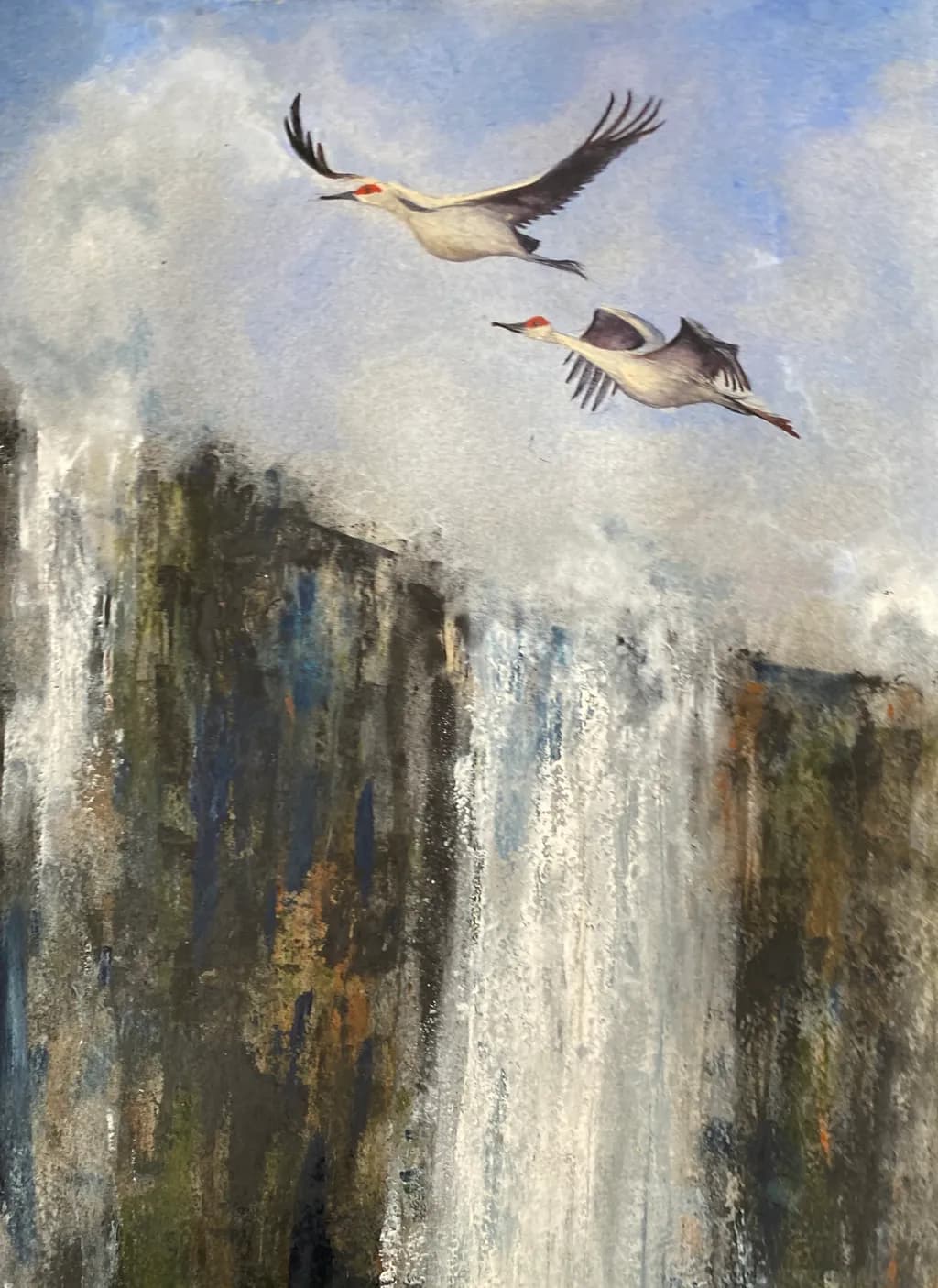 Cranes Over Falls