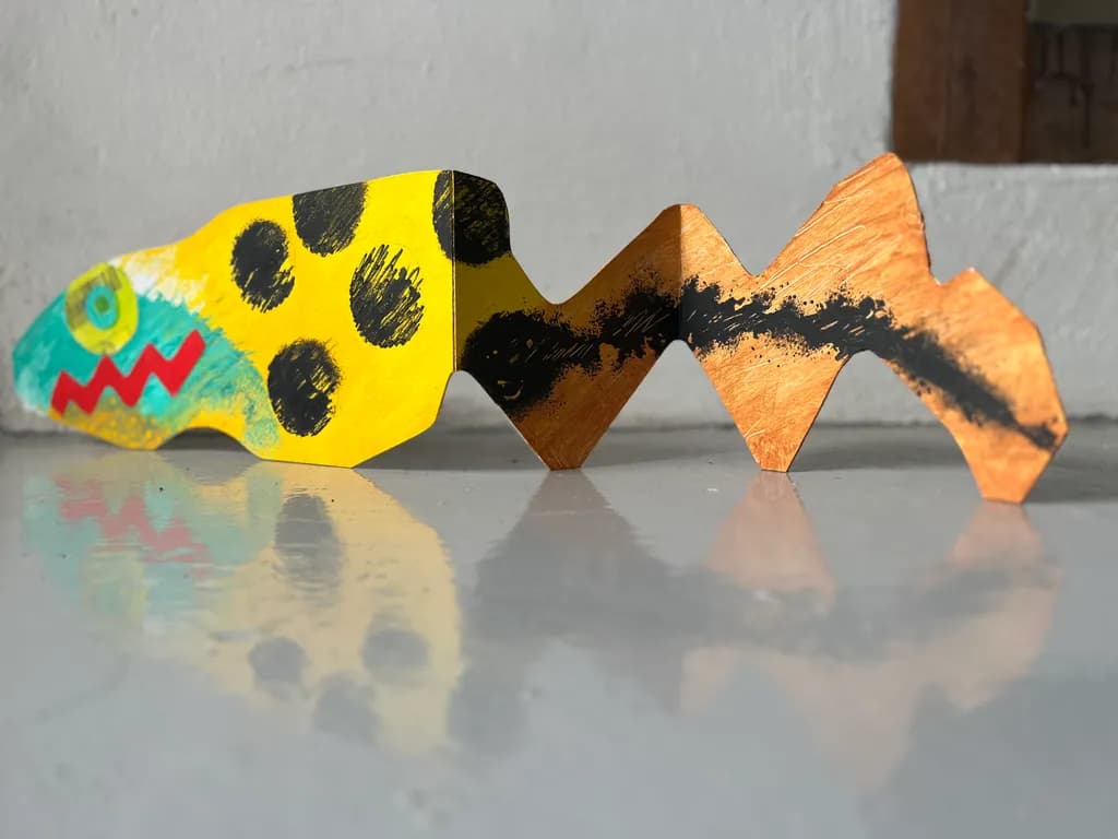 Painted Fish Sculpture