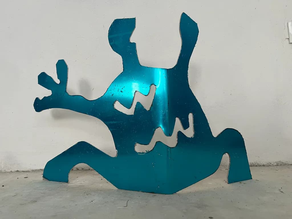 Abstract Blue Figure