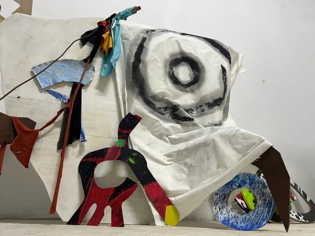 Abstract Mixed-Media Sculpture