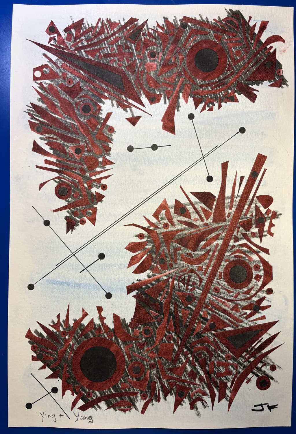 Red and Black Ying Yang