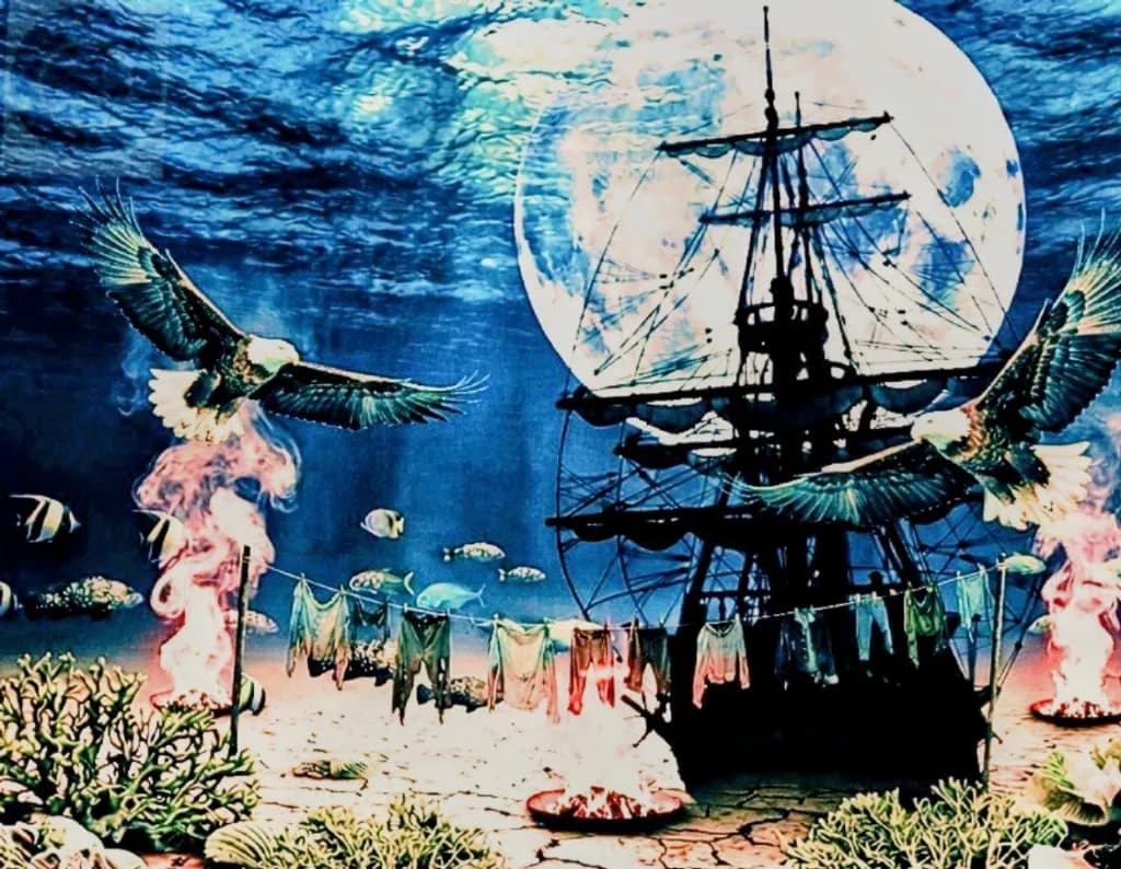 Underwater Ship and Eagles