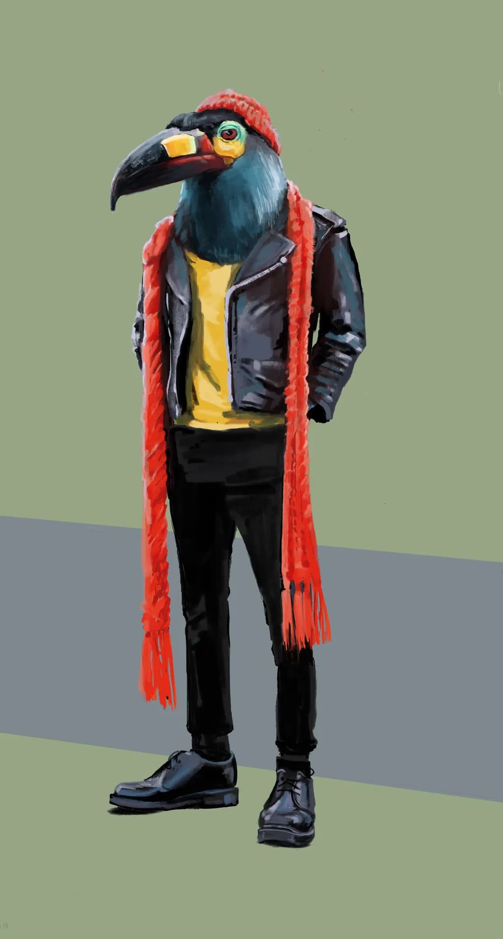 Toucan in Scarf