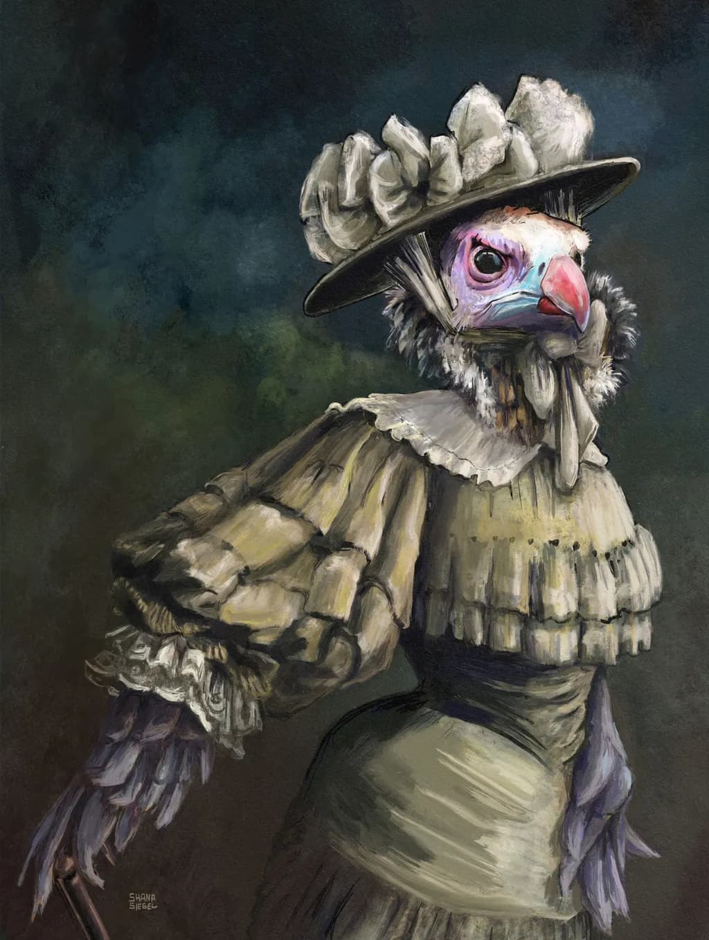 Edwardian Bird Portrait
