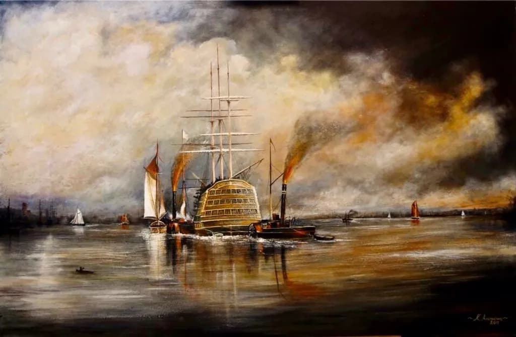Harbor Steamship Twilight