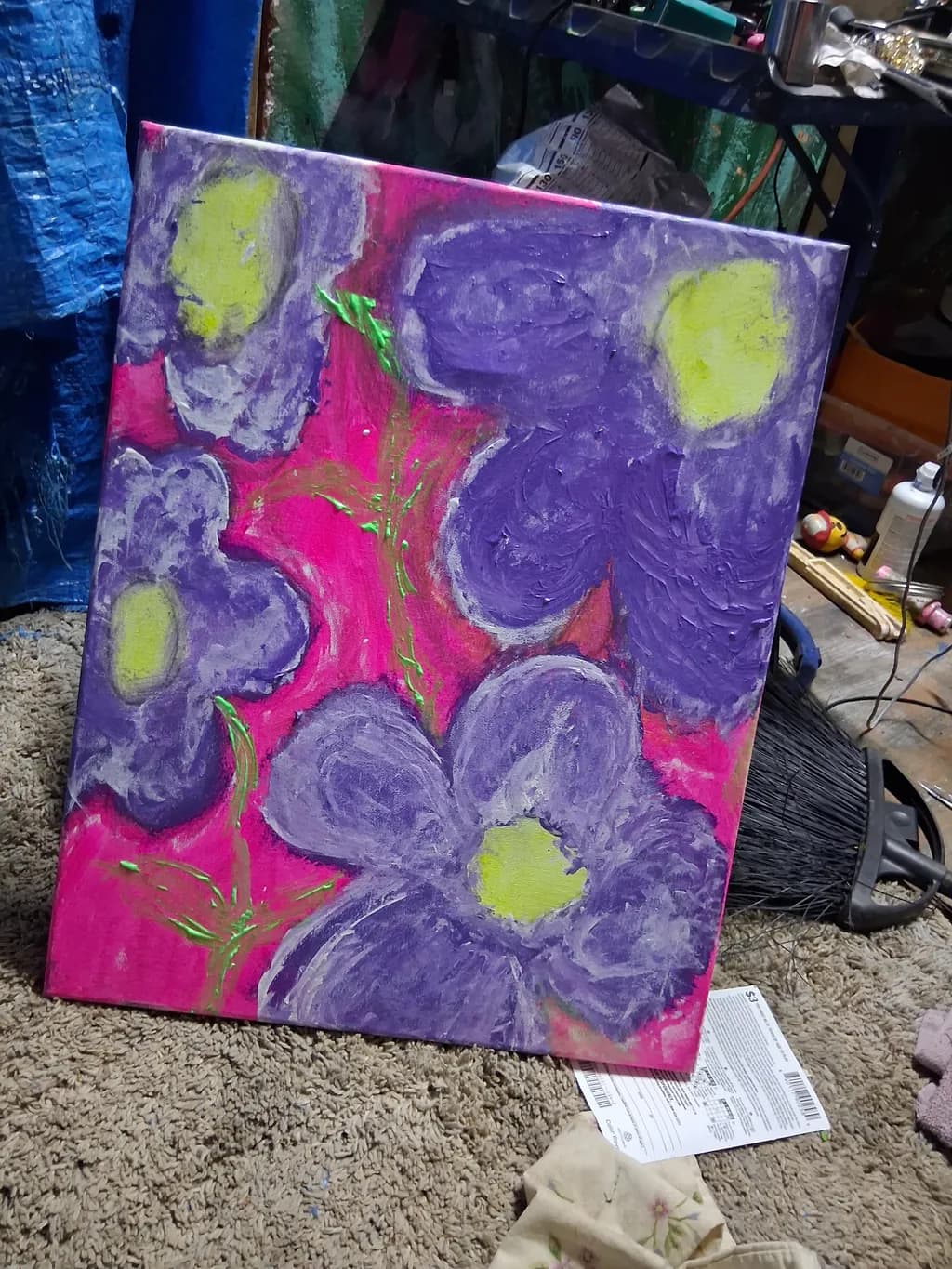Purple Flowers Canvas