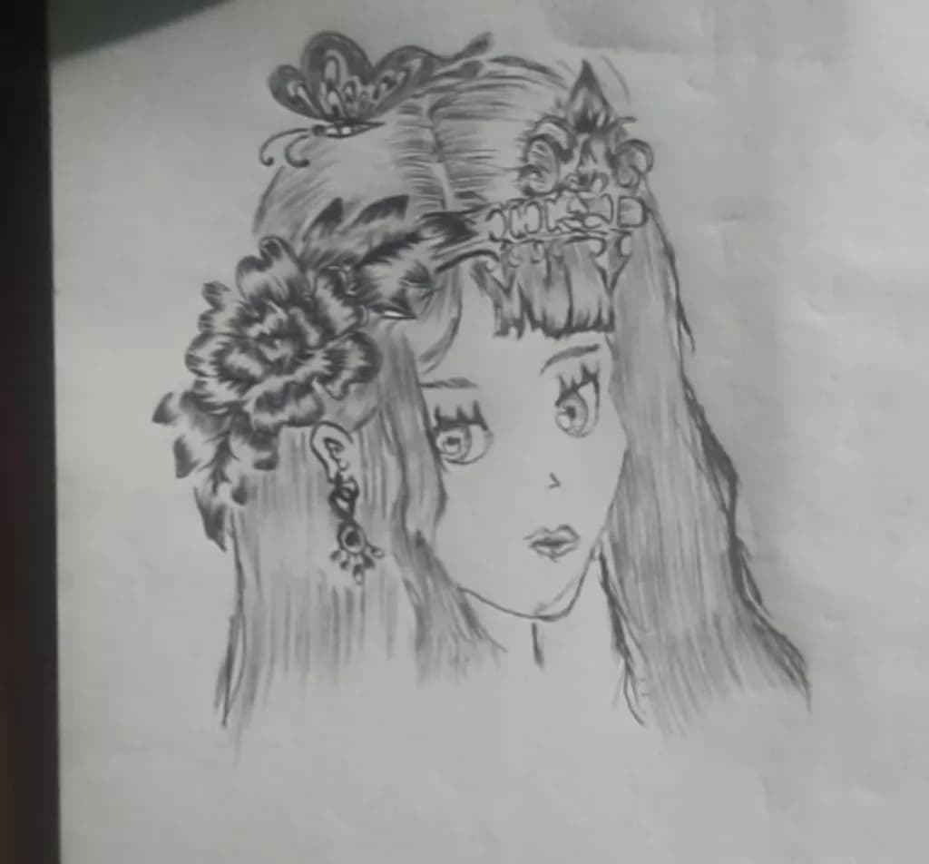 Floral Butterfly Portrait