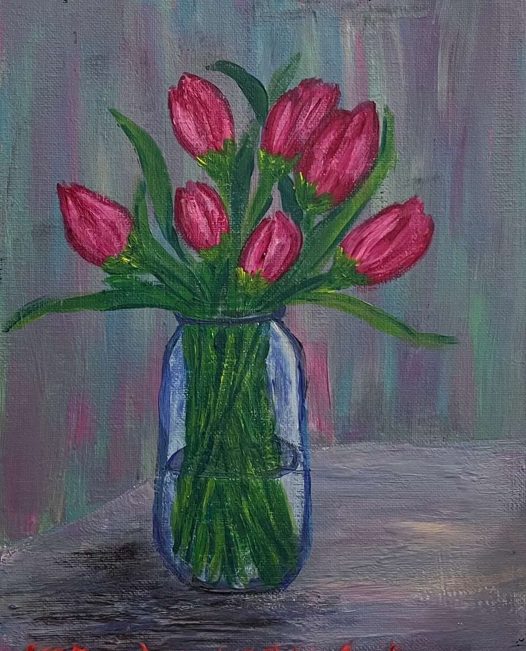 Pink Tulip Vase