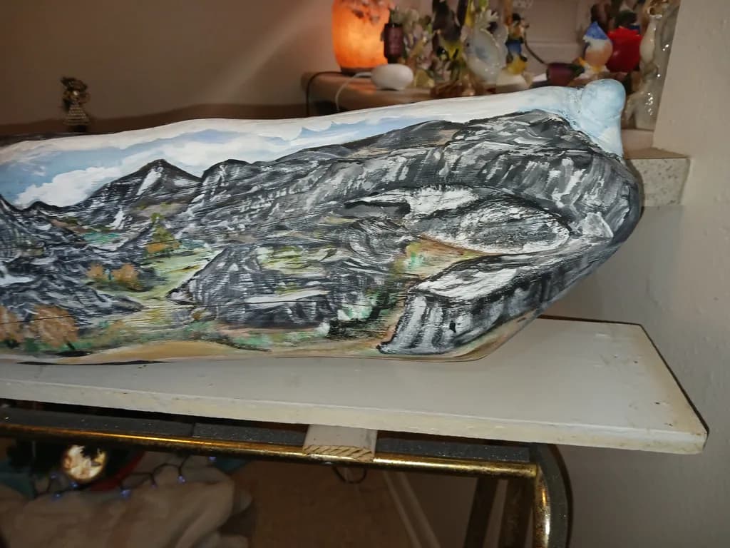 Mountain Range Canvas Sculpture