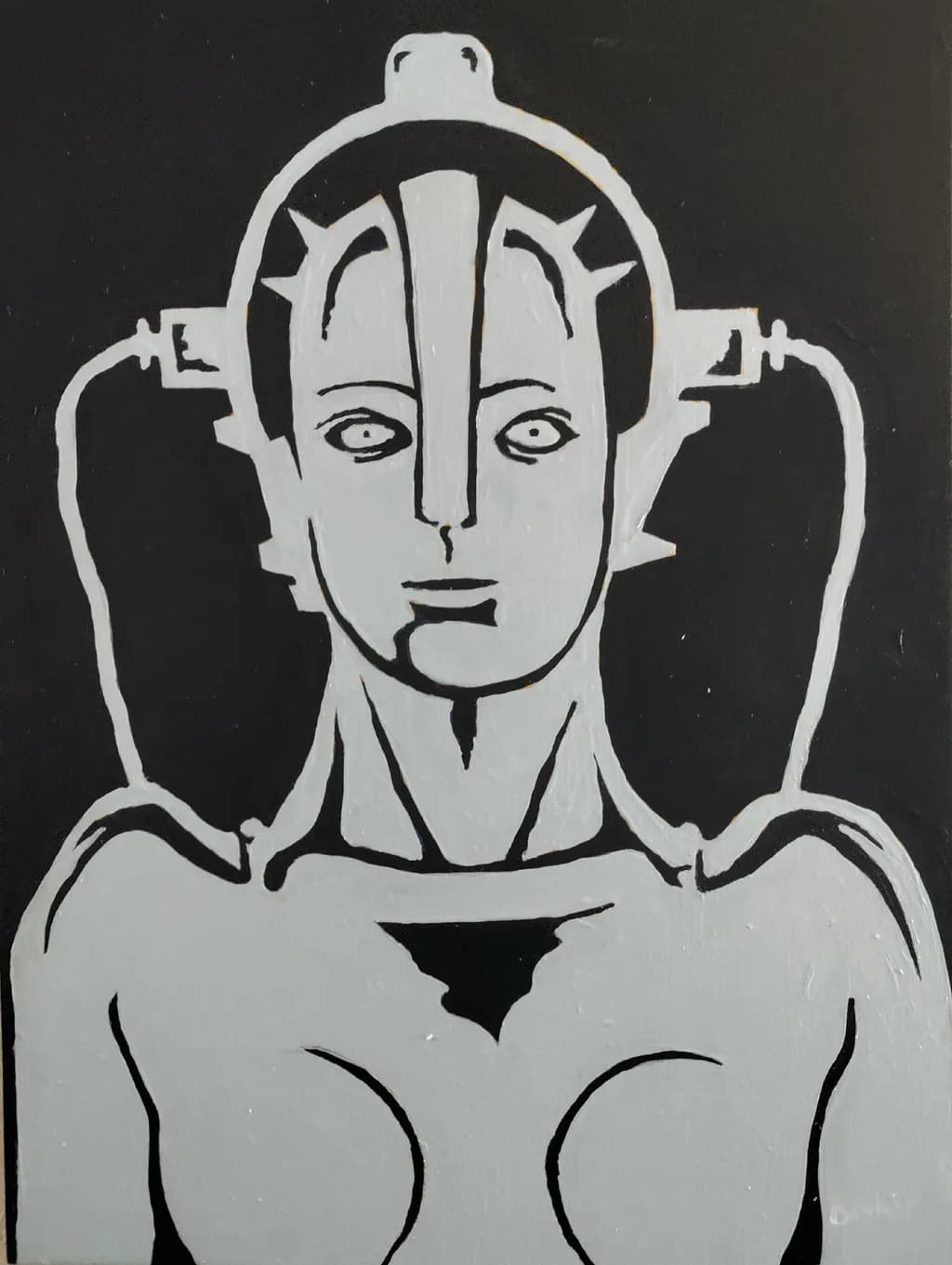 Maria the Robot Painting