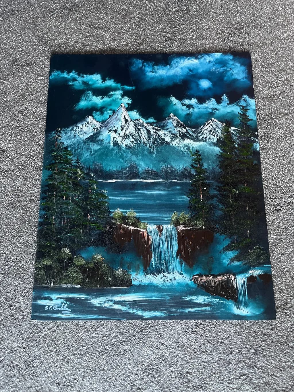 Moonlit Cascade