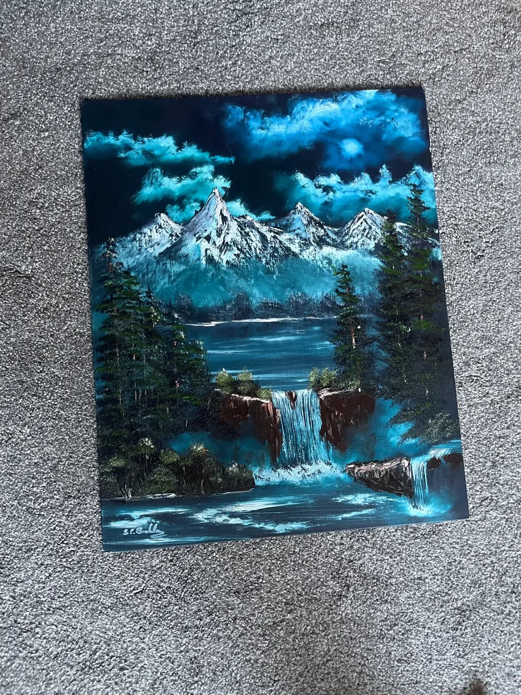 Moonlit Cascade