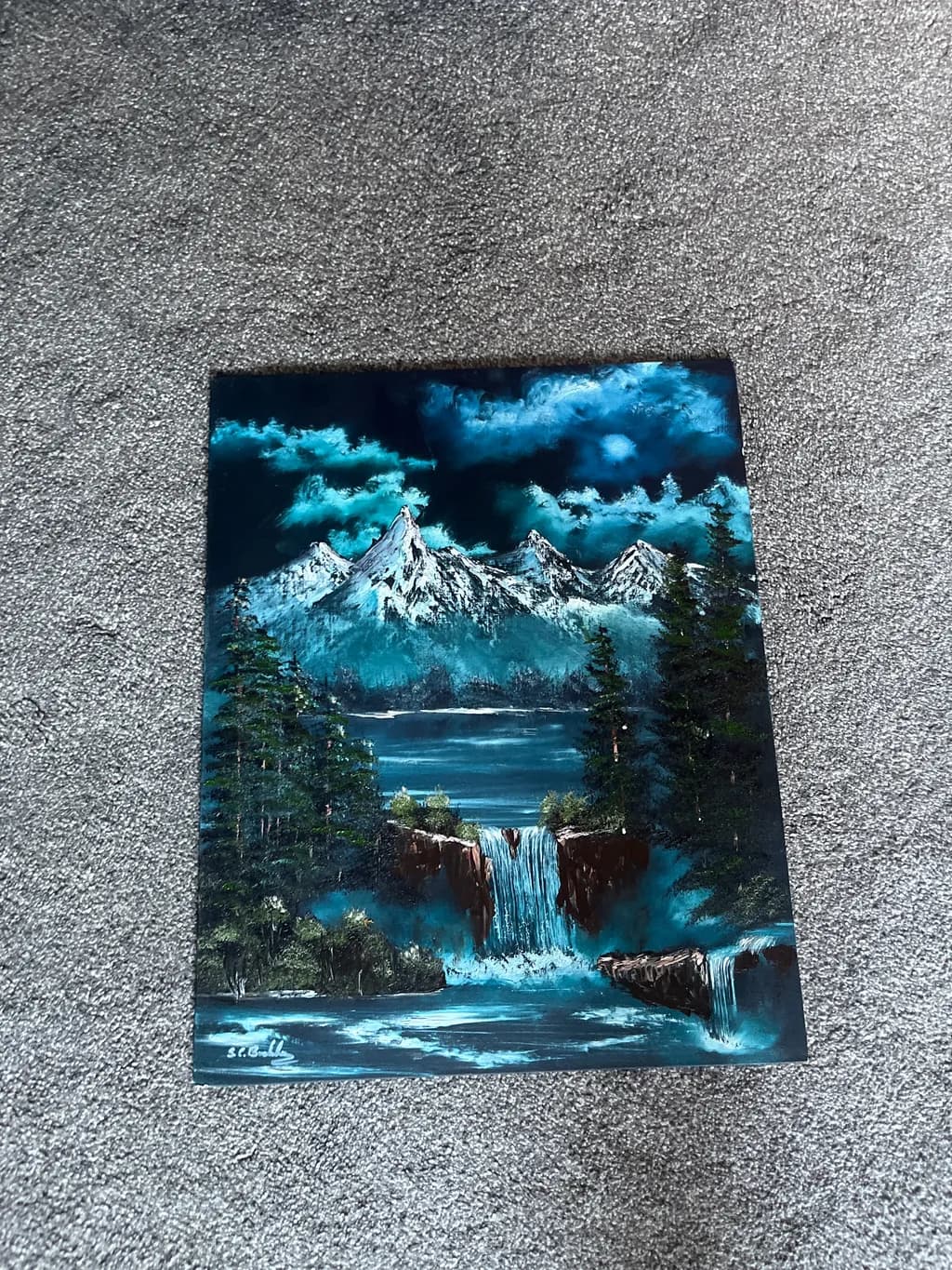Moonlit Cascade